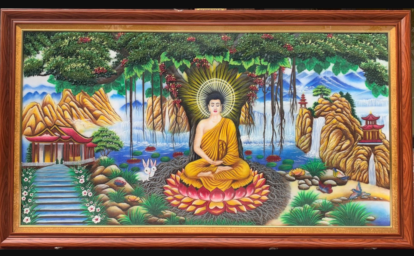 Tranh 3d phật giáo đức phật thích ca đẹp